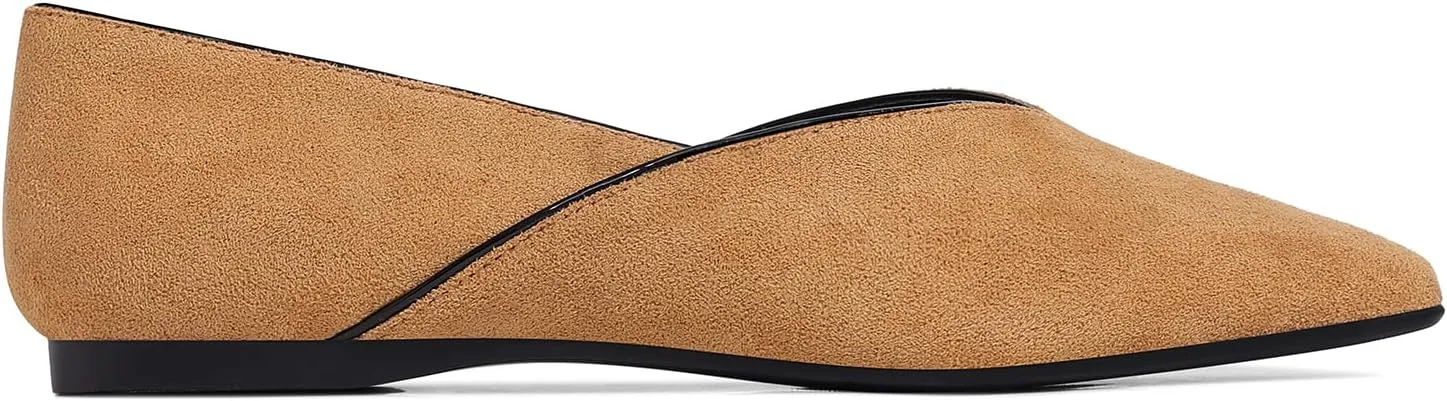 Women's Flats Comfortable Square Toe Ballet Flats Slip On Casual Dress Shoes Flats for Women