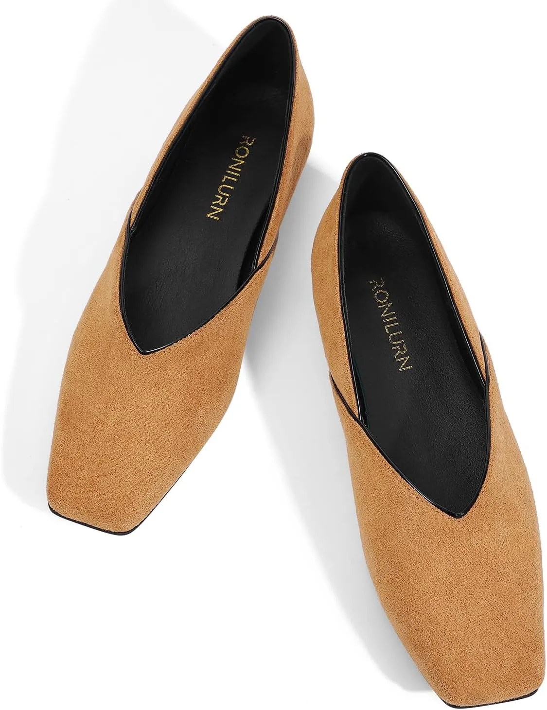 Women's Flats Comfortable Square Toe Ballet Flats Slip On Casual Dress Shoes Flats for Women