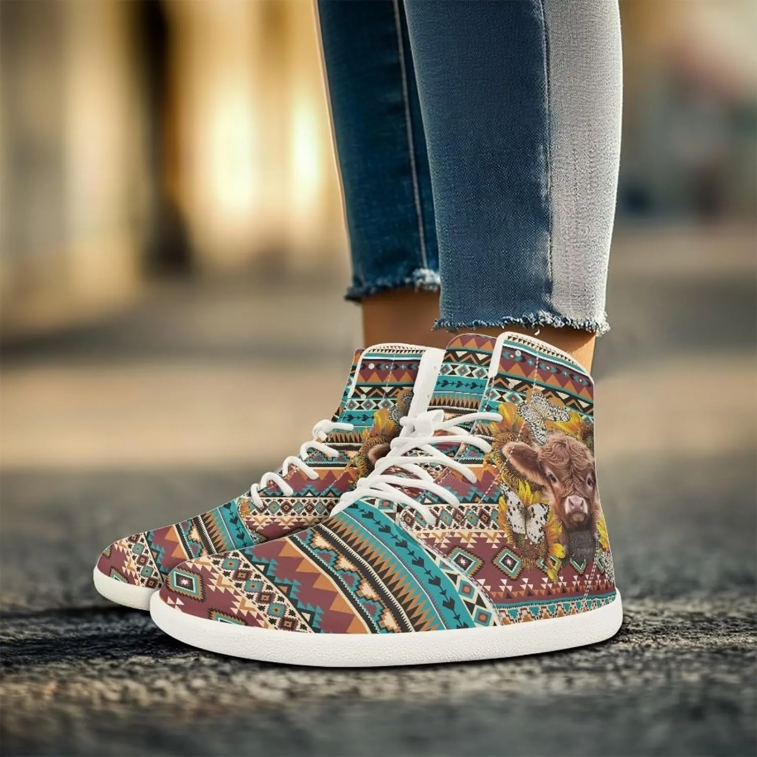 Womens High Top Barefoot Shoes Wide Toe Box Fashion Sneakers Comfortable Casual Walking Shoes Lightweight PU Leather Dress Shoes SizeUS 6-13.5