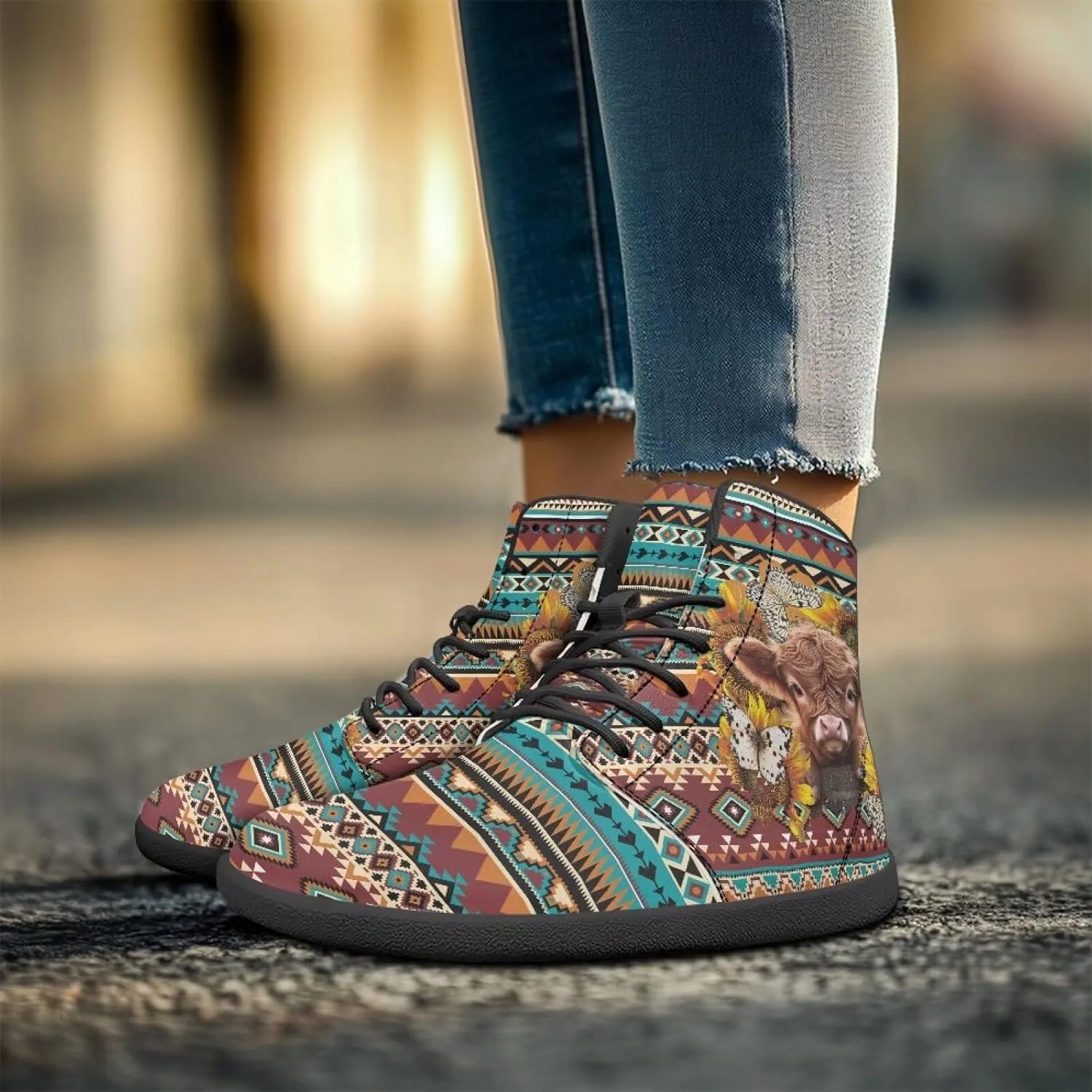Women's High Top PU Leather Barefoot Shoes Wide Toe Box Fashion Sneakers Comfortable Casual Walking Shoes Lightweight Dress Shoes SizeUS 6-13.5
