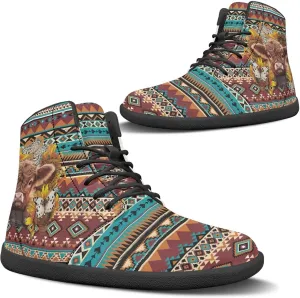 Women's High Top PU Leather Barefoot Shoes Wide Toe Box Fashion Sneakers Comfortable Casual Walking Shoes Lightweight Dress Shoes SizeUS 6-13.5
