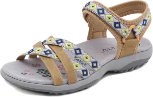Womens Hiking Sandals Ladies Sport Sandals with Arch Support Comfortable Outdoor Sandals Adjustable Strap Summer Fashionable Shoes