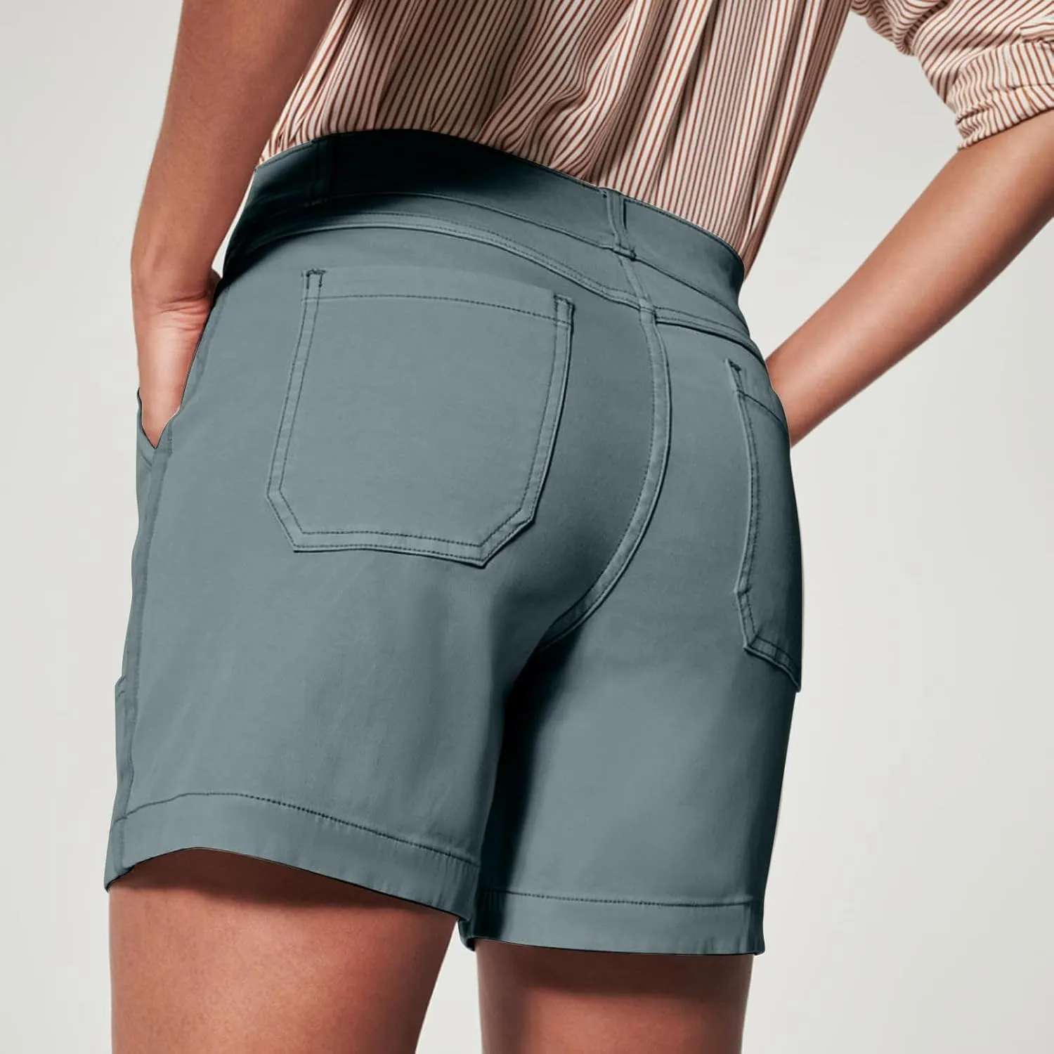 Women's Lightweight Elastic Waist Shorts Summer Travel Beach Palazzo Stylish Shorts Durable Golf Tennis Fashion Pants