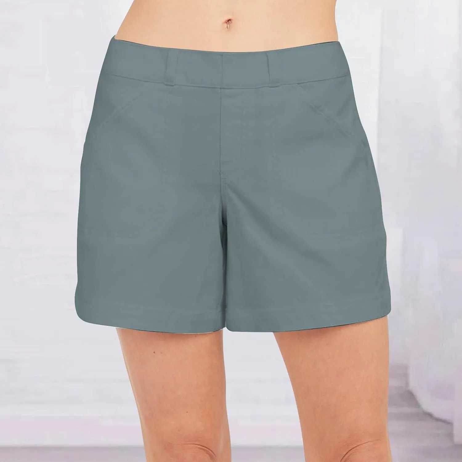 Women's Lightweight Elastic Waist Shorts Summer Travel Beach Palazzo Stylish Shorts Durable Golf Tennis Fashion Pants
