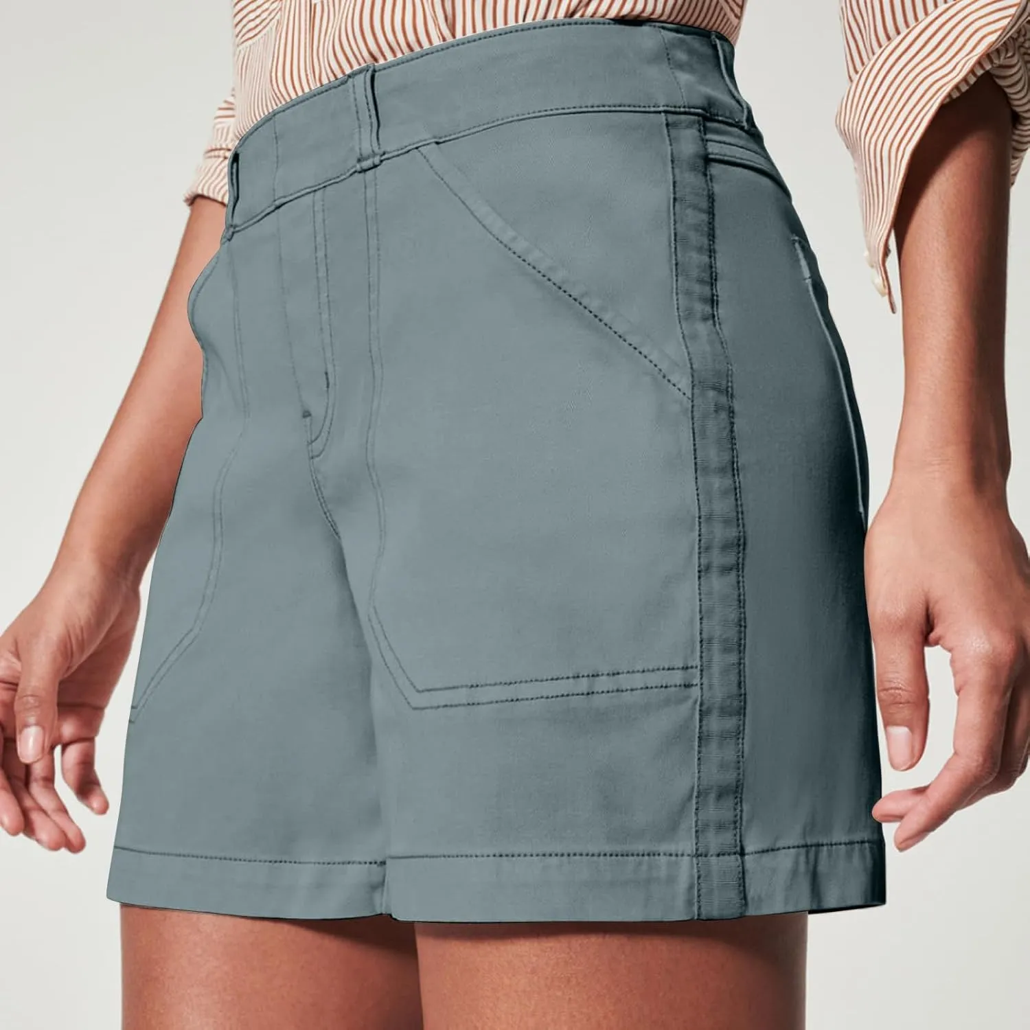 Women's Lightweight Elastic Waist Shorts Summer Travel Beach Palazzo Stylish Shorts Durable Golf Tennis Fashion Pants