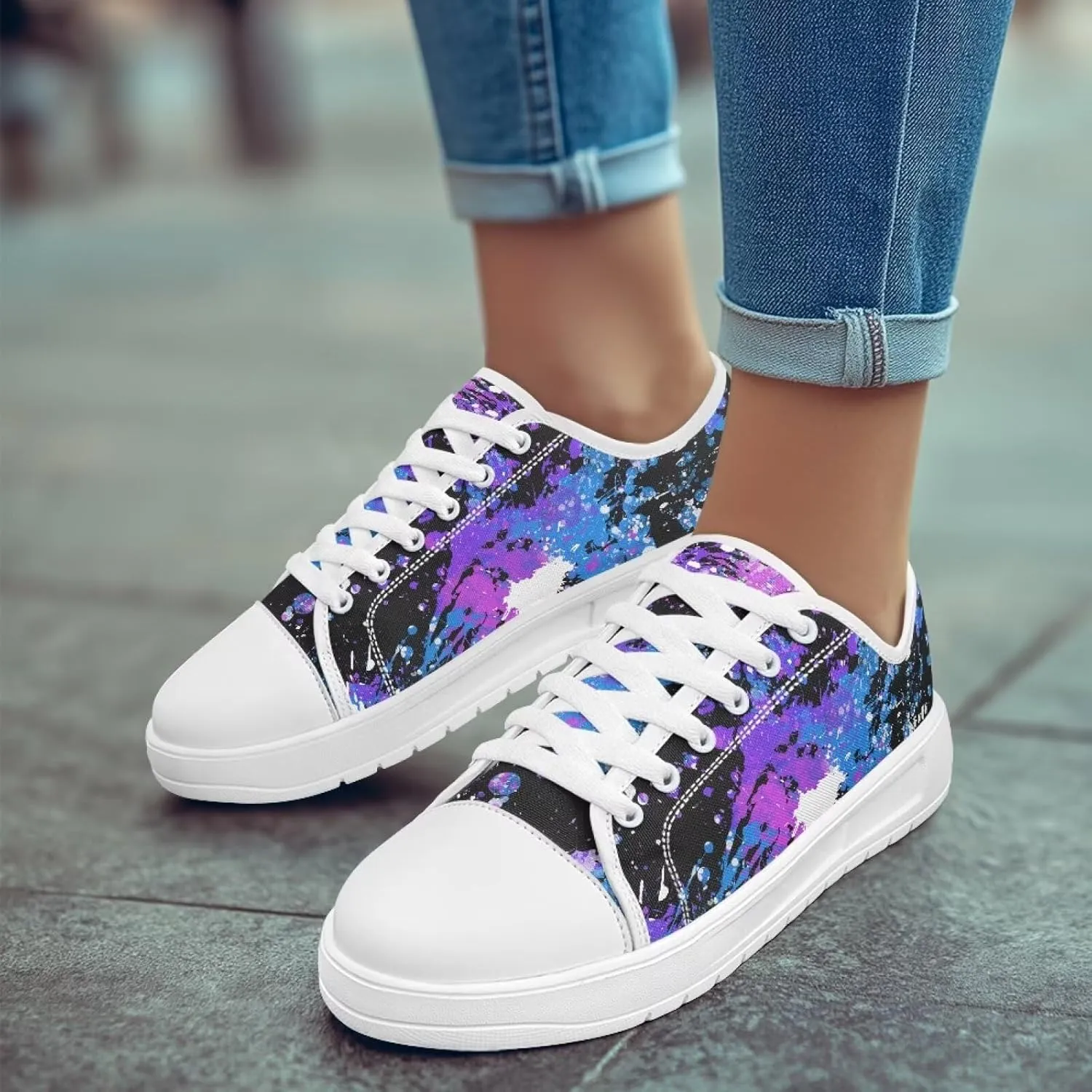 Womens Loafers Shoes Casual Slip-On Canvas Shoes Breathable Sneakers for Women Low Top Sneakers 5.5-13.5