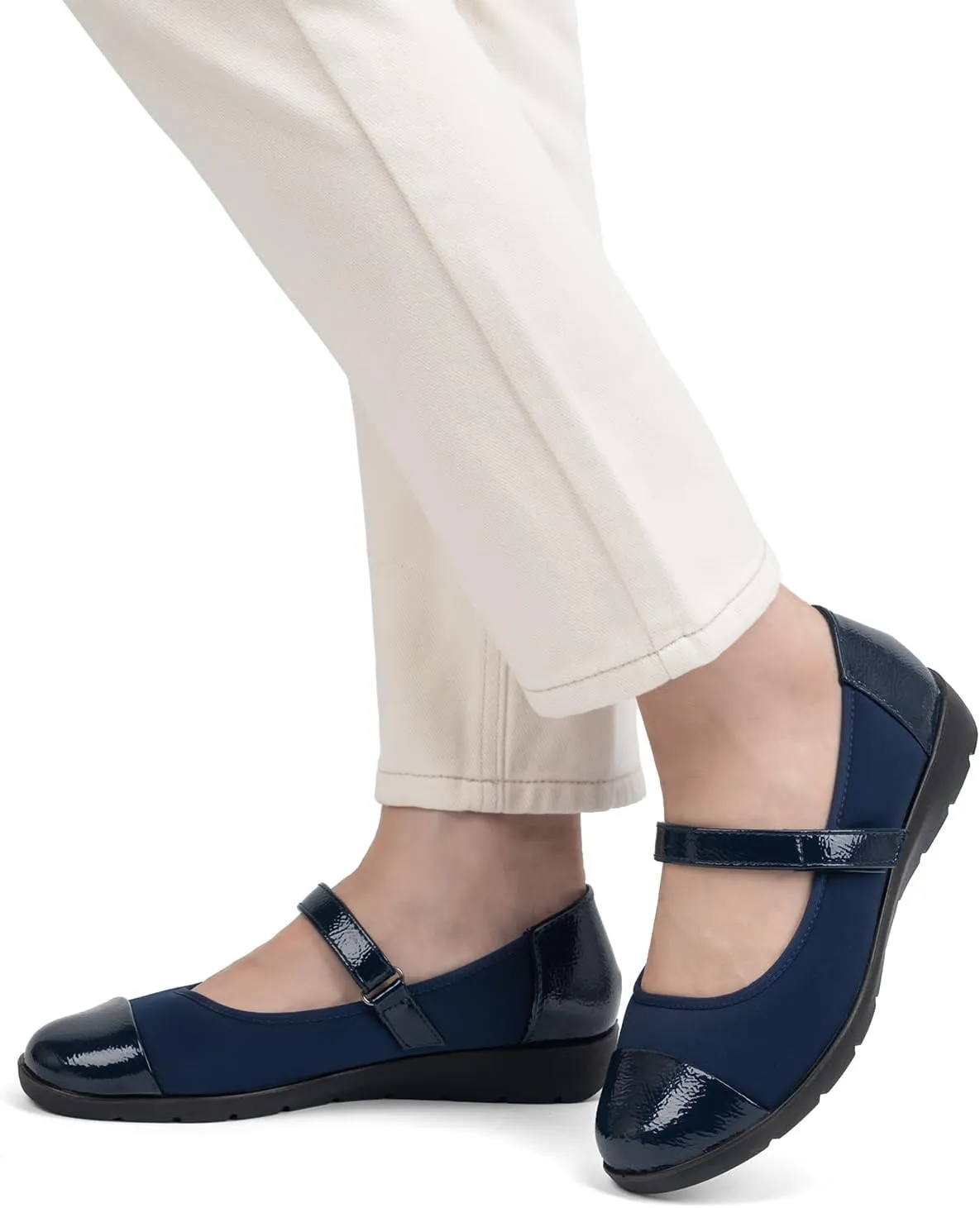 Women’s Orthopedic Mary Jane Flats Round Toe Comfortable Bunions Walking Shoes Dressy Orthotic Work Shoes with Arch Support