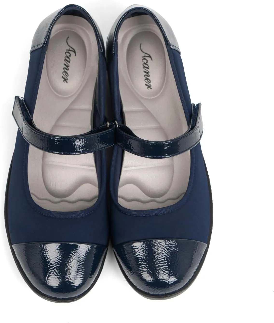 Women’s Orthopedic Mary Jane Flats Round Toe Comfortable Bunions Walking Shoes Dressy Orthotic Work Shoes with Arch Support