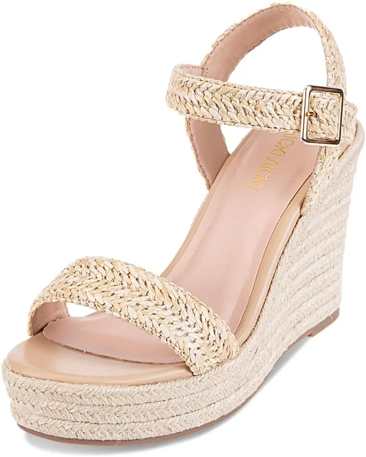 Women's Platform Sandals Wedge Ankle Strap Open Toe Sandals