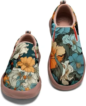 Women's Shoes Art Painted Casual Slip On Loafers Round Toe Lightweight Comfort Fashion Travel Sneakers Classical Floral Pattern