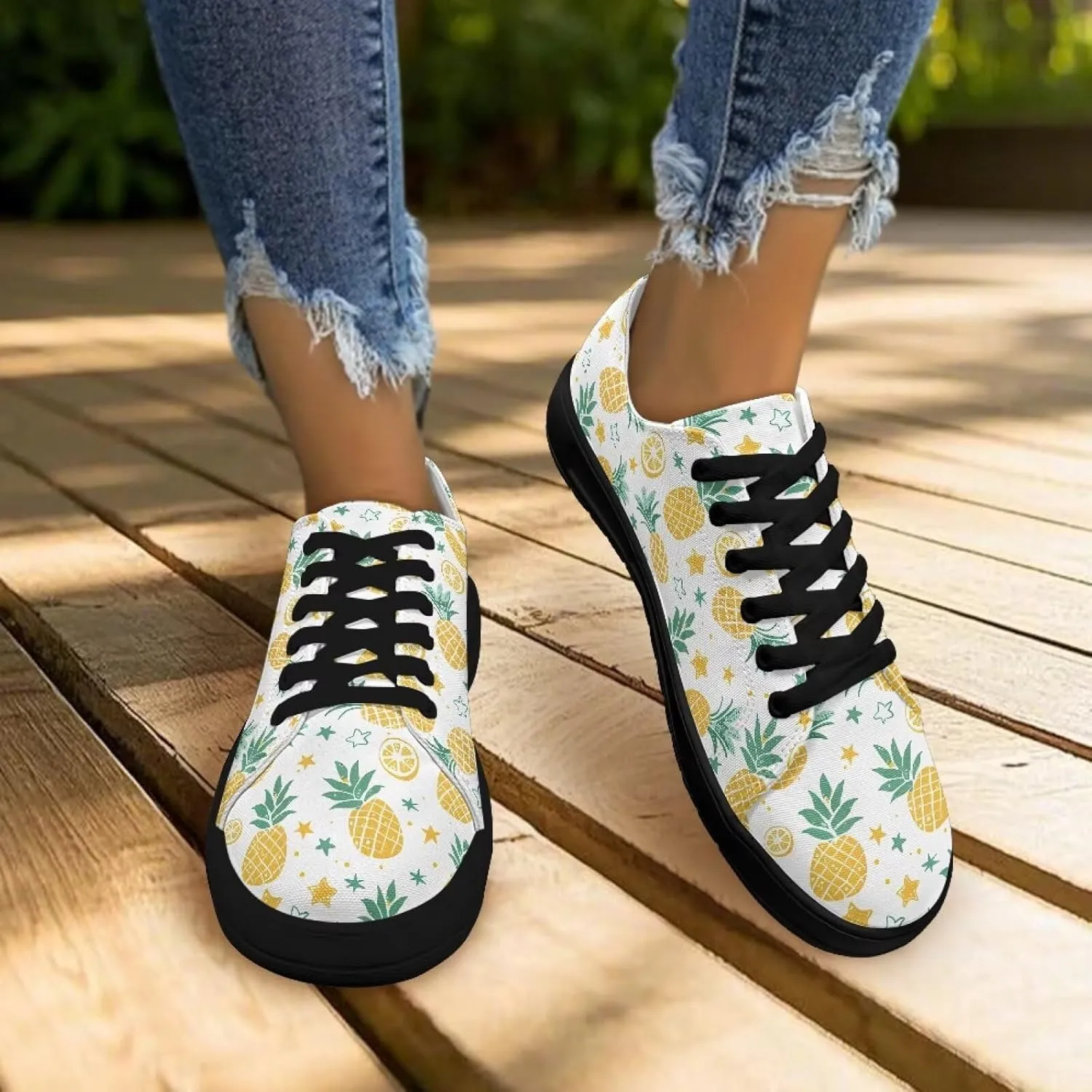 Women's Slip On Canvas Tennis Shoes Low Top Fashion Sneakers Casual Flats Walking Shoes Comfy Loafers US 5.5-13.5