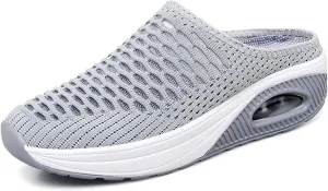 Womens Slip On Clogs and Mules Orthopedic Arch Support Backless Slippers Lightweight Breathable Casual Mesh Sandal Comfortable Round Toe Mules Garden Shoes