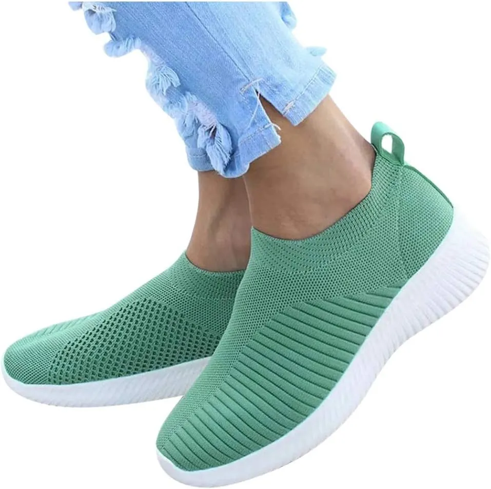 Womens Walking Shoes Sock Casual Ladies Fashion Sneakers Tennis Shoes Womens Casual Women Casual Shoes Walking Sneakers Platform Tennis Shoe Loafers Casual Slip On