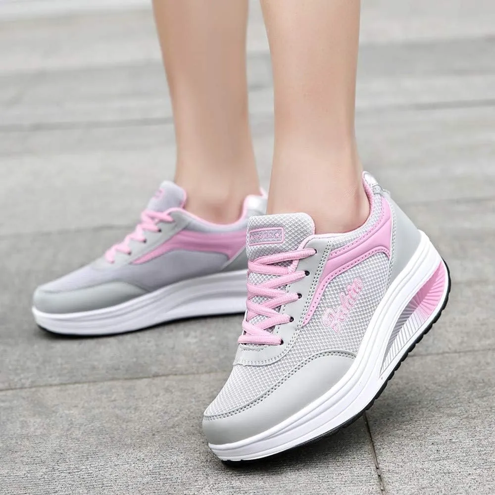 Womens Walking Sneakers Size 10 Wide Zapatillas OrtopéDicas para Caminar De Mujer para Salir White Tennis Shoes Women Platform Silver Platform Wedge Sneakers for Women Trail Running Shoes Women On