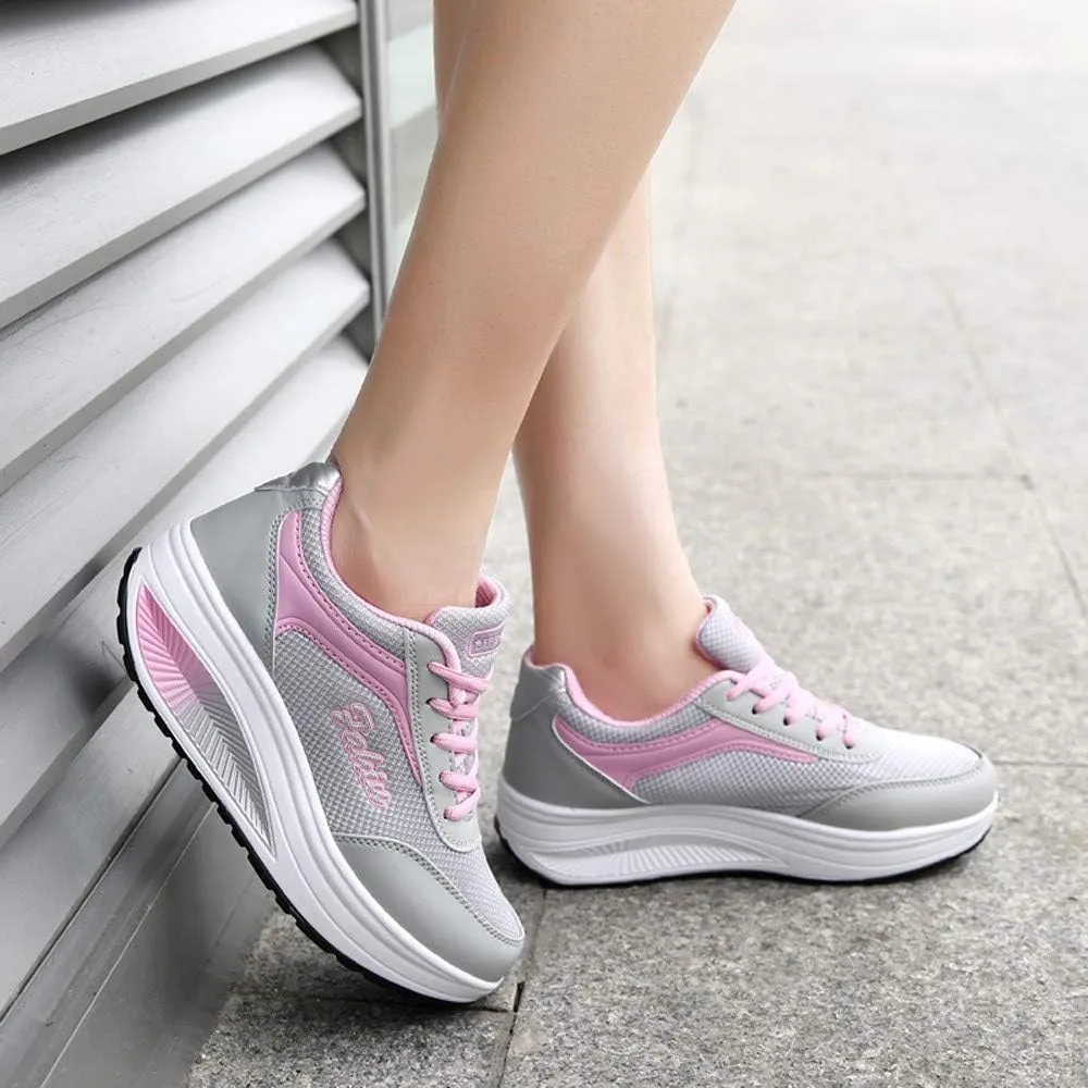 Womens Walking Sneakers Size 10 Wide Zapatillas OrtopéDicas para Caminar De Mujer para Salir White Tennis Shoes Women Platform Silver Platform Wedge Sneakers for Women Trail Running Shoes Women On
