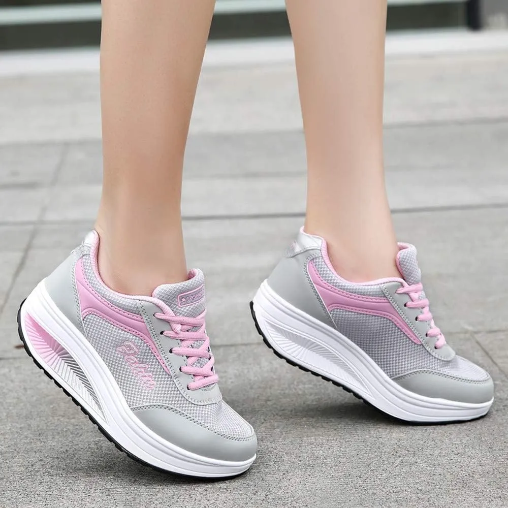 Womens Walking Sneakers Size 10 Wide Zapatillas OrtopéDicas para Caminar De Mujer para Salir White Tennis Shoes Women Platform Silver Platform Wedge Sneakers for Women Trail Running Shoes Women On