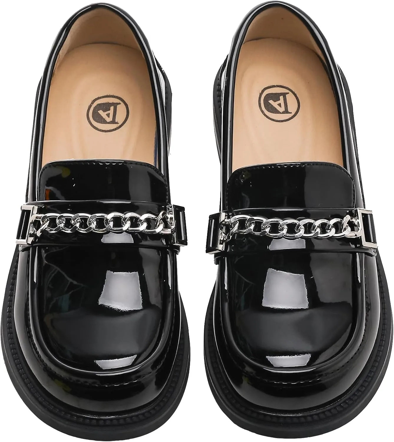WUIWUIYU Boys Girls Casual Slip-on Loafers Round Toe Church Leather School Uniform Dress Shoes (Toddler/Little Kid/Big Kid)