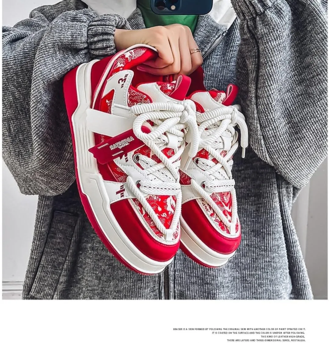Y2K Sporty Chunky Sneakers for Women Low Top Lace Up Design Casual Walking Shoes for Daily Wear Outdoor Travel Street Style Comfort