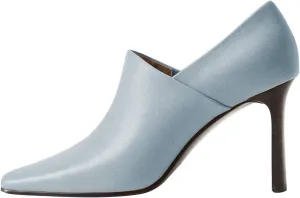 YDN Women Stylish High Heels Pumps Closed Square Toe Slip On Heeled Loafers Fashion Heel Prom Elegant Evening Party Dress Shoes