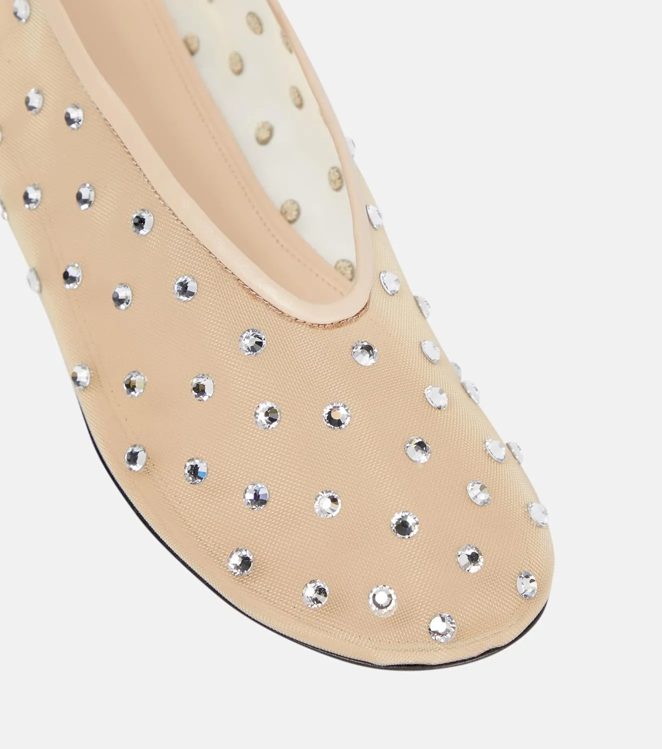 Yishaweiqi Crystal Rhinestone Ballet Flats for Women Breathable Mesh Flats Slip On Ballerina Shoes Comfortable Casual Dress Shoes