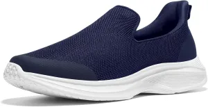 ZURIN Mens Slip On Walking Shoes with Arch Support, Lightweight No Lace Sneakers,Non Slip Breathable Tennis Shoes,Casual Travel Gym Work Shoes