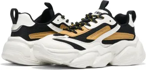 ZURIN Womens Chunky Platform Sneakers-Lightweight Breathable Dad Shoes,Casual Lace-Up Walking Sneakers,Comfortable Fashion Tennis Shoes